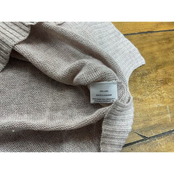Eileen Fisher Pink Beige Knit Pullover Sweater Top Italian Yarn Size PM - Picture 10 of 12